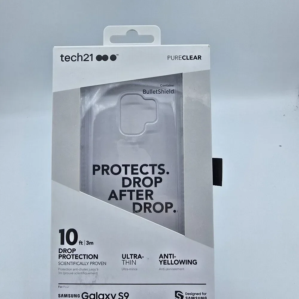 Tech21 Pure Clear Drop Protection thin Case Samsung Galaxy S9  Clear